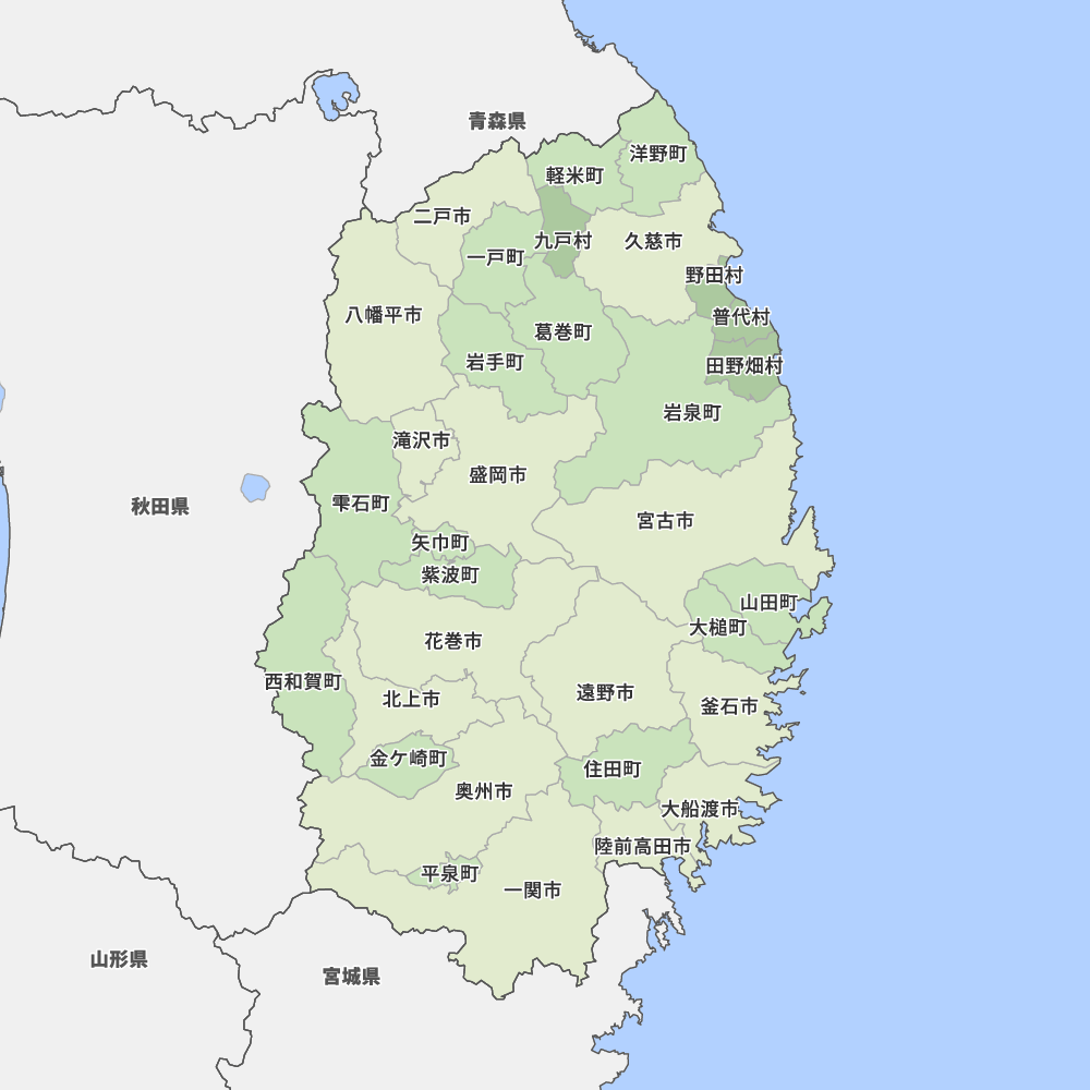 岩手県地図